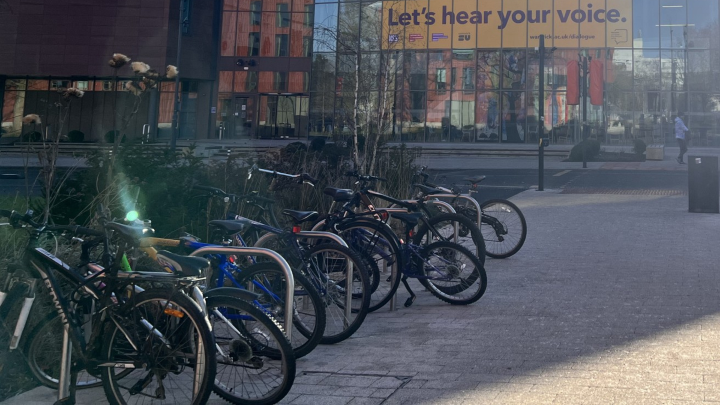 Bike park outside Oculus